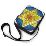 Stained Glass Star of David Print Rectangular Crossbody Bag