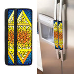 Stained Glass Star of David Print Refrigerator Handle Covers