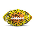 Stained Glass Star of David Print Rugby Ball