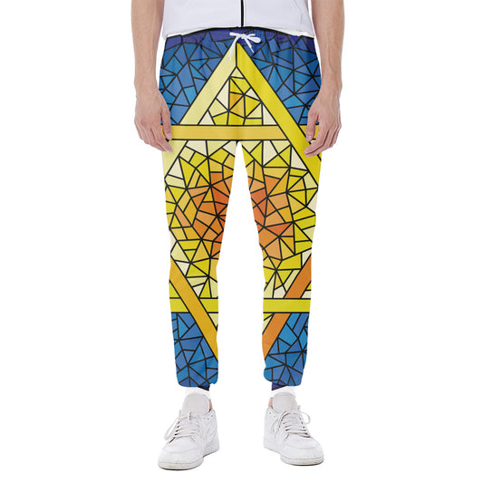 Stained Glass Star of David Print Scuba Joggers