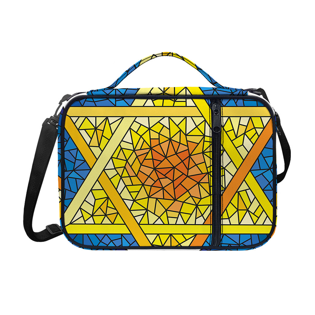 Stained Glass Star of David Print Shoulder Strap Bible Bag