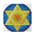 Stained Glass Star of David Print Silk Bandana