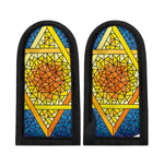 Stained Glass Star of David Print Skillet Handle Cover