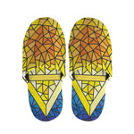 Stained Glass Star of David Print Slippers