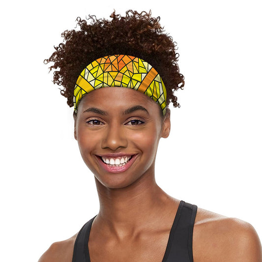 Stained Glass Star of David Print Sports Headband