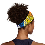 Stained Glass Star of David Print Sports Headband