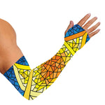 Stained Glass Star of David Print Sun Protection Arm Sleeves