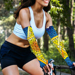 Stained Glass Star of David Print Sun Protection Arm Sleeves