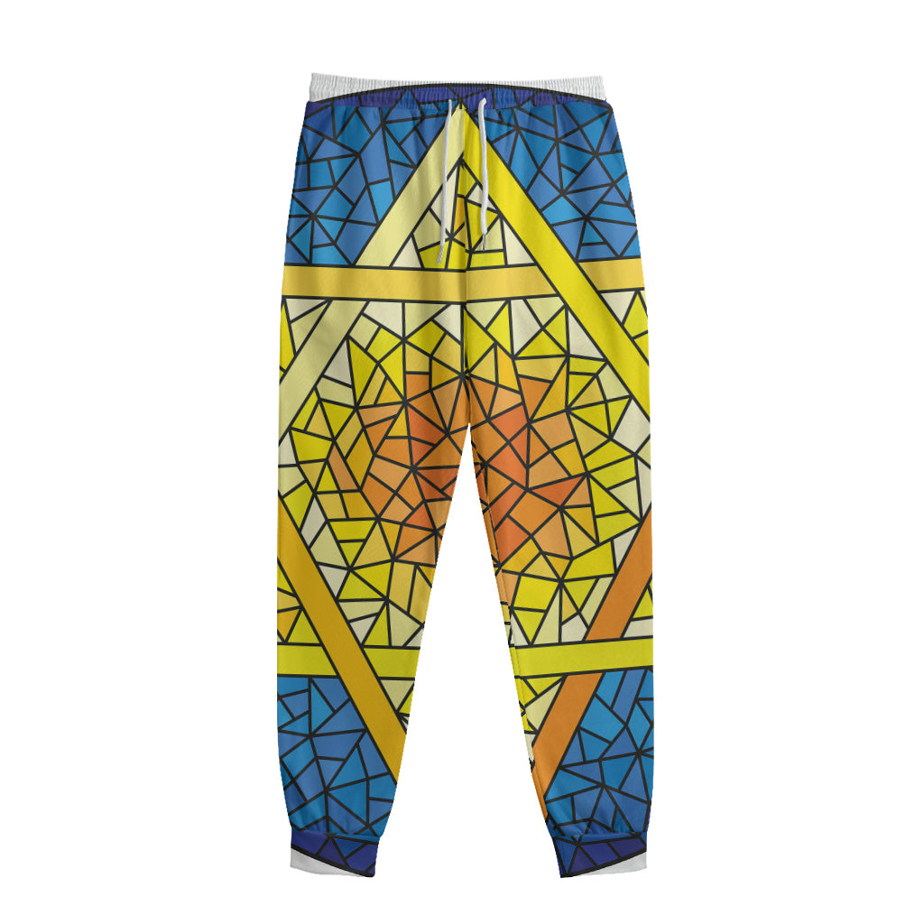 Stained Glass Star of David Print Sweatpants
