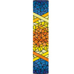 Stained Glass Star of David Print Table Runner