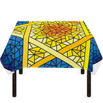 Stained Glass Star of David Print Tablecloth