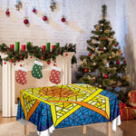 Stained Glass Star of David Print Tablecloth