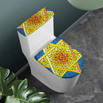 Stained Glass Star of David Print Toilet Lid And Tank Cover Set