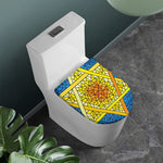 Stained Glass Star of David Print Toilet Lid Cover