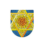 Stained Glass Star of David Print Toilet Lid Cover