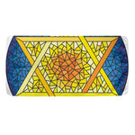 Stained Glass Star of David Print Towel