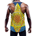 Stained Glass Star of David Print Training Tank Top