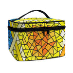 Stained Glass Star of David Print Travel Makeup Bag