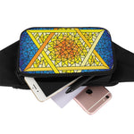 Stained Glass Star of David Print Waist Bag