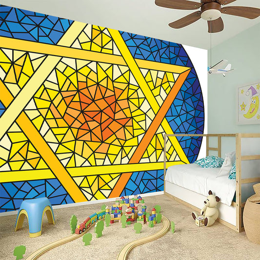 Stained Glass Star of David Print Wall Sticker