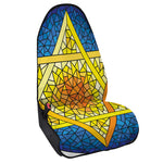 Stained Glass Star of David Print Waterproof Car Seat Cover