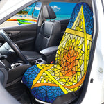 Stained Glass Star of David Print Waterproof Car Seat Cover