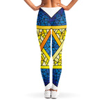 Stained Glass Star of David Print Women's Leggings