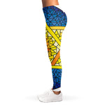 Stained Glass Star of David Print Women's Leggings