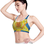 Stained Glass Star of David Print Women's Sports Bra