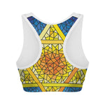 Stained Glass Star of David Print Women's Sports Bra
