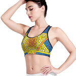 Stained Glass Star of David Print Women's Sports Bra