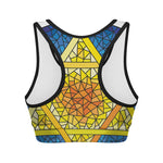 Stained Glass Star of David Print Women's Sports Bra