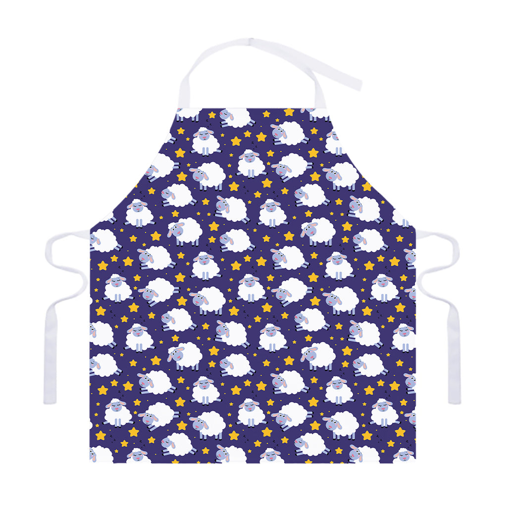 Star And Sheep Pattern Print Adjustable Apron