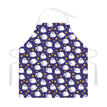 Star And Sheep Pattern Print Adjustable Apron