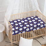 Star And Sheep Pattern Print Baby Crib Sheet