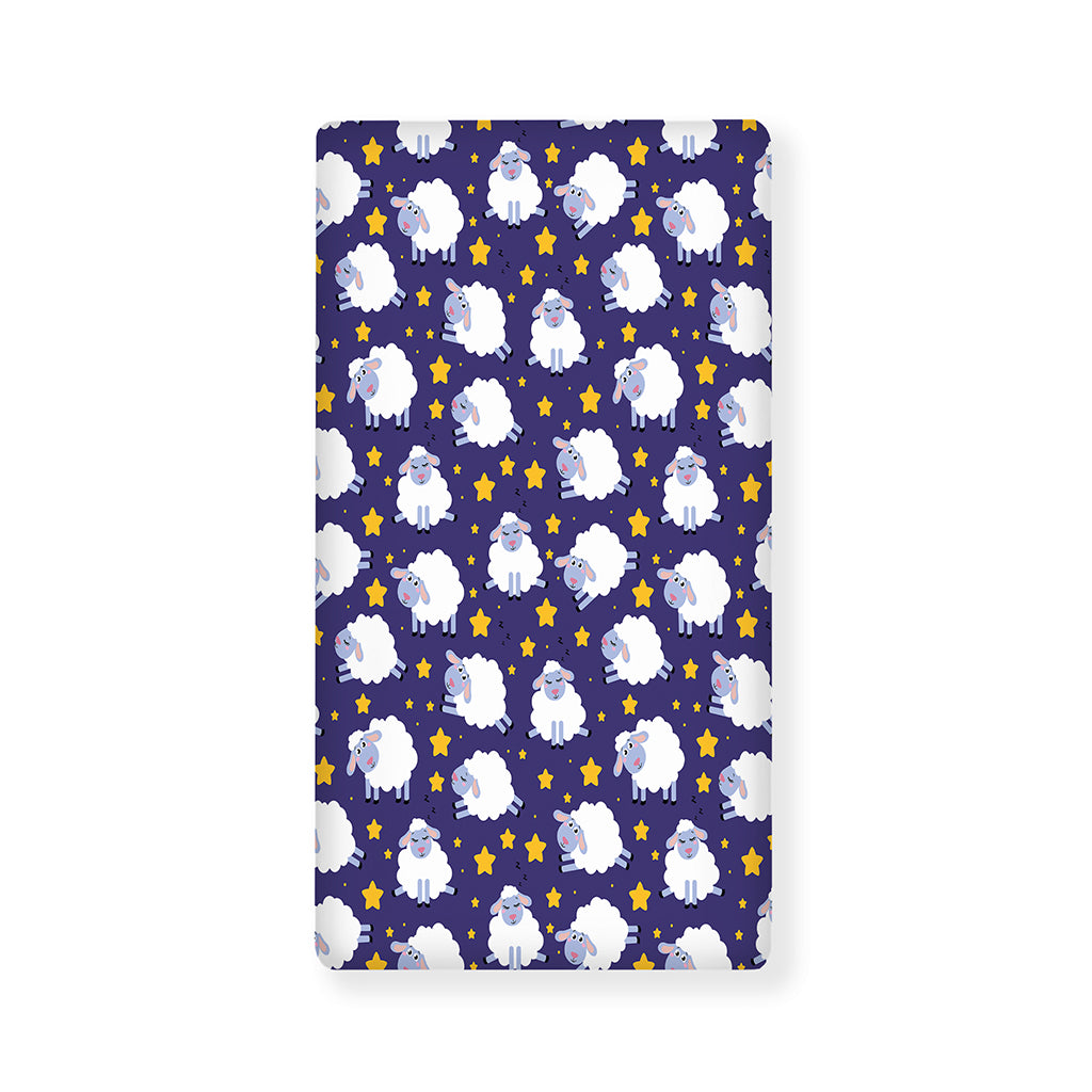 Star And Sheep Pattern Print Baby Crib Sheet