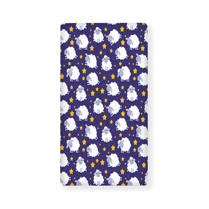 Star And Sheep Pattern Print Baby Crib Sheet