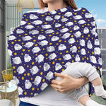 Star And Sheep Pattern Print Baby Seat Cover