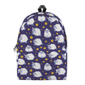 Star And Sheep Pattern Print School Backpack