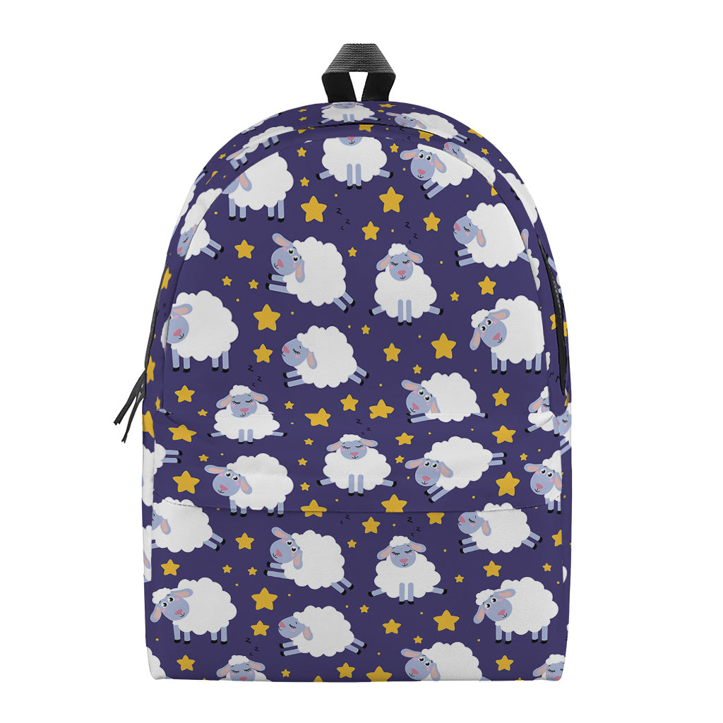 Star And Sheep Pattern Print Backpack
