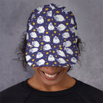 Star And Sheep Pattern Print Baseball Cap