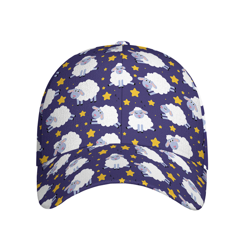 Star And Sheep Pattern Print Baseball Cap