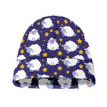Star And Sheep Pattern Print Beanie