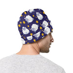Star And Sheep Pattern Print Beanie