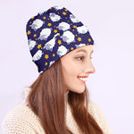 Star And Sheep Pattern Print Beanie