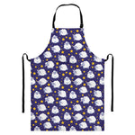 Star And Sheep Pattern Print Bib Apron With Pocket