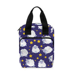 Star And Sheep Pattern Print Bible Tote Bag