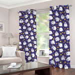 Star And Sheep Pattern Print Blackout Grommet Curtains