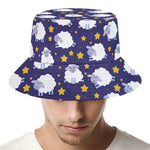 Star And Sheep Pattern Print Bucket Hat