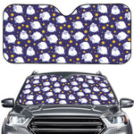 Star And Sheep Pattern Print Car Windshield Sun Shade
